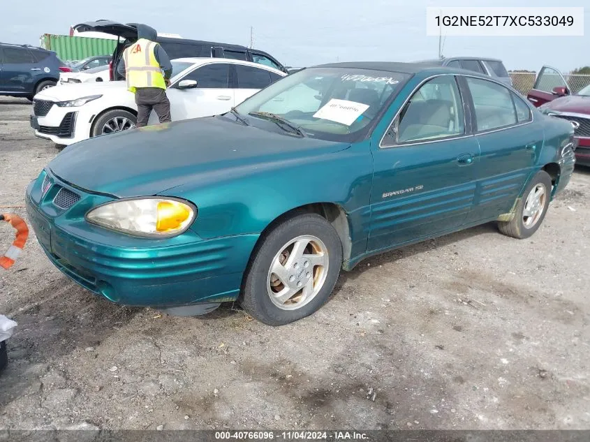 1999 Pontiac Grand Am Se1 VIN: 1G2NE52T7XC533049 Lot: 40766096