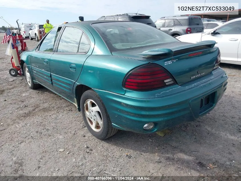 1999 Pontiac Grand Am Se1 VIN: 1G2NE52T7XC533049 Lot: 40766096