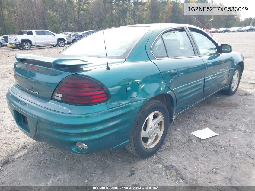 1999 Pontiac Grand Am Se1 VIN: 1G2NE52T7XC533049 Lot: 40766096