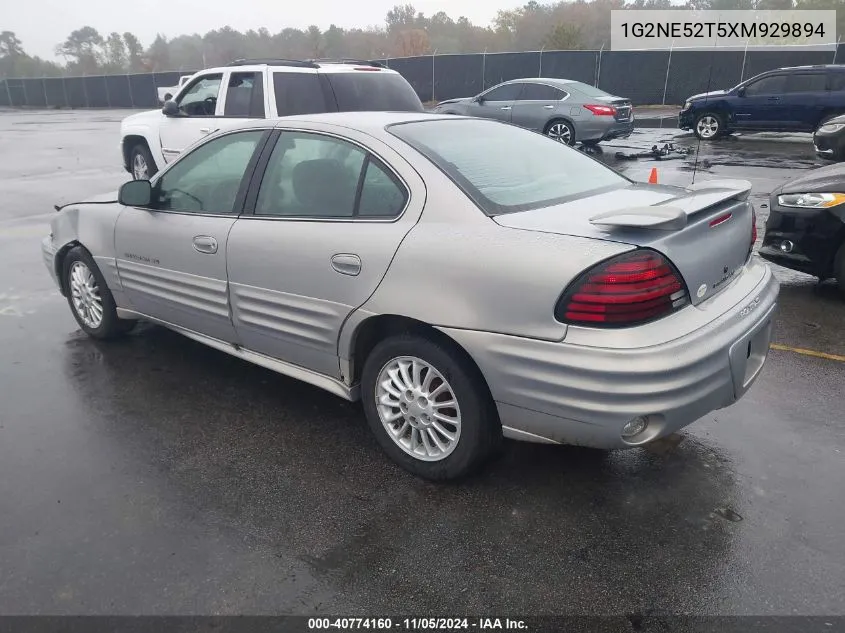 1999 Pontiac Grand Am Se1 VIN: 1G2NE52T5XM929894 Lot: 40774160