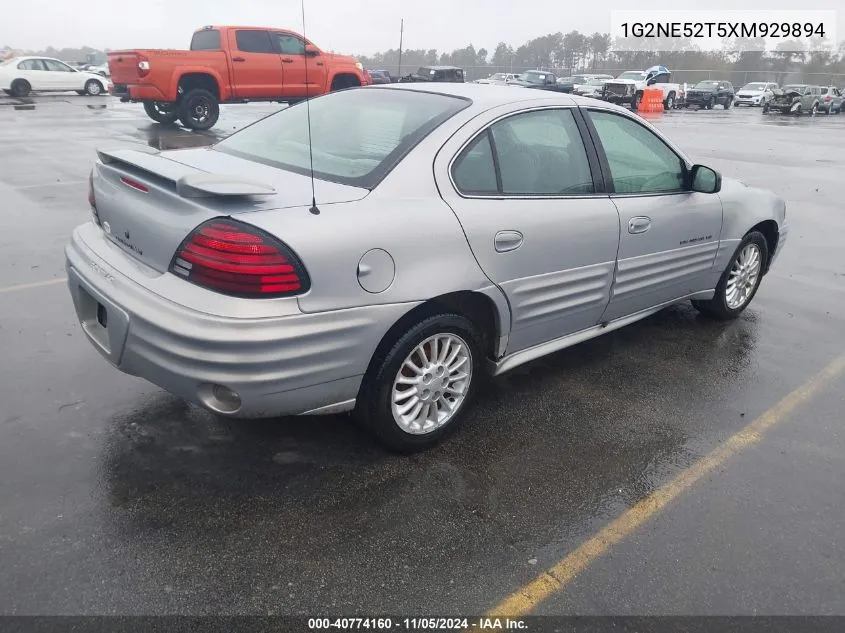 1999 Pontiac Grand Am Se1 VIN: 1G2NE52T5XM929894 Lot: 40774160