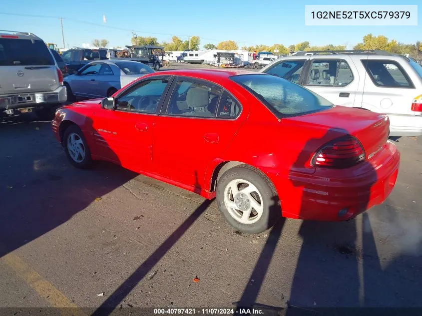 1999 Pontiac Grand Am Se1 VIN: 1G2NE52T5XC579379 Lot: 40797421