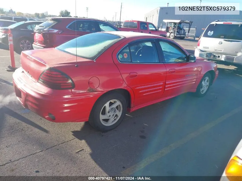 1999 Pontiac Grand Am Se1 VIN: 1G2NE52T5XC579379 Lot: 40797421