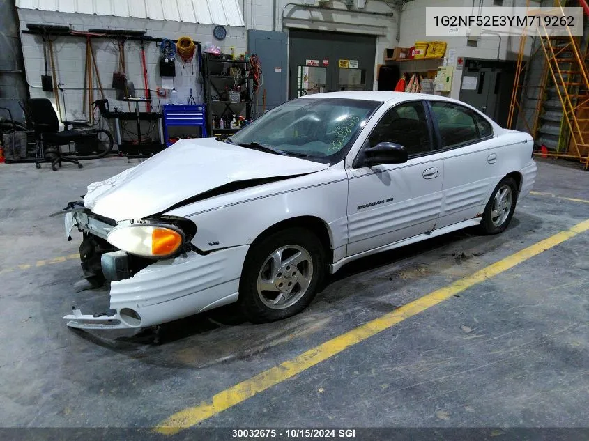 2000 Pontiac Grand Am Se1 VIN: 1G2NF52E3YM719262 Lot: 30032675