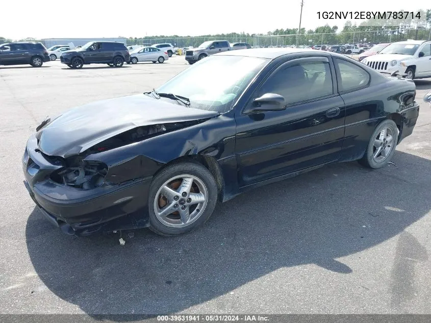 2000 Pontiac Grand Am Gt1 VIN: 1G2NV12E8YM783714 Lot: 39531941