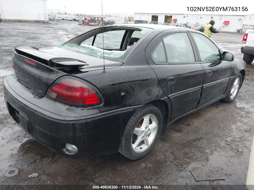 2000 Pontiac Grand Am Gt1 VIN: 1G2NV52E0YM763156 Lot: 40838300