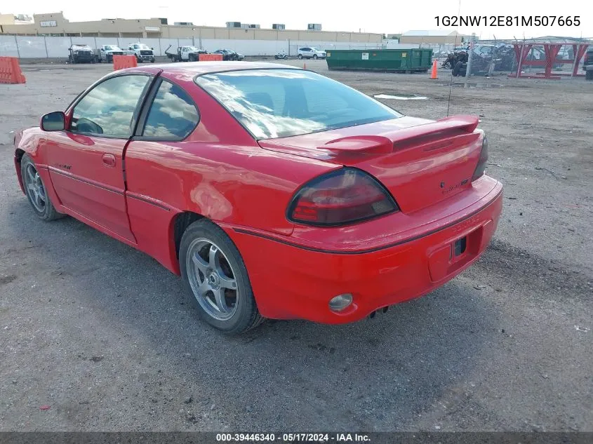 2001 Pontiac Grand Am Gt VIN: 1G2NW12E81M507665 Lot: 39446340