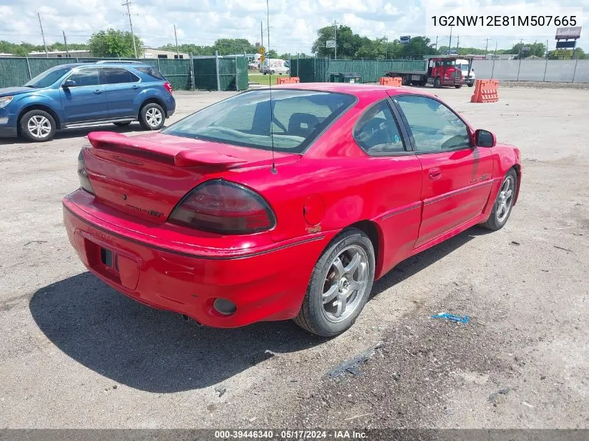 2001 Pontiac Grand Am Gt VIN: 1G2NW12E81M507665 Lot: 39446340