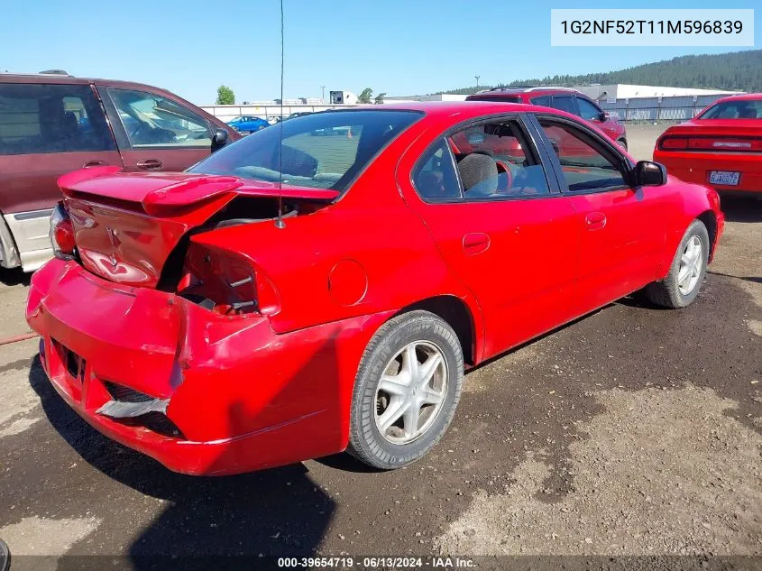 2001 Pontiac Grand Am Se1 VIN: 1G2NF52T11M596839 Lot: 39654719