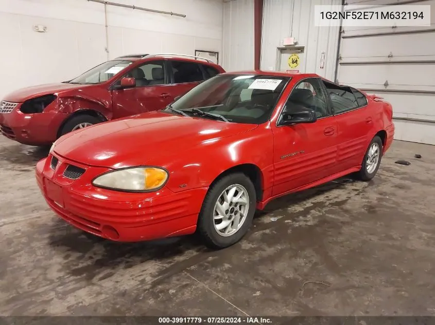 2001 Pontiac Grand Am Se1 VIN: 1G2NF52E71M632194 Lot: 39917779