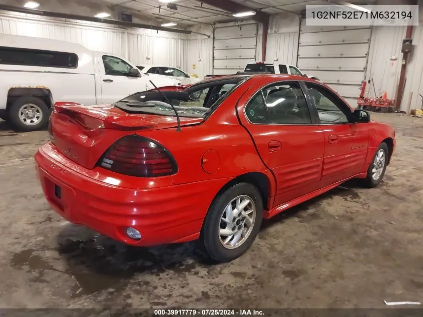 2001 Pontiac Grand Am Se1 VIN: 1G2NF52E71M632194 Lot: 39917779