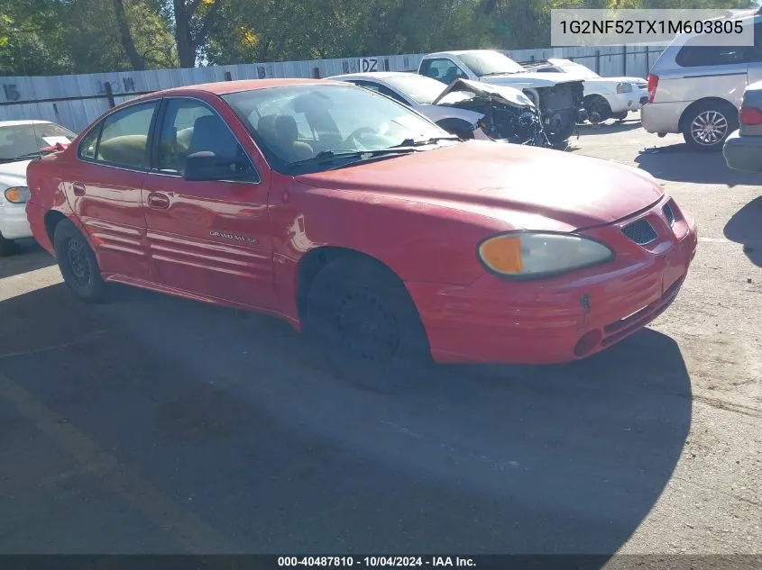 1G2NF52TX1M603805 2001 Pontiac Grand Am Se1