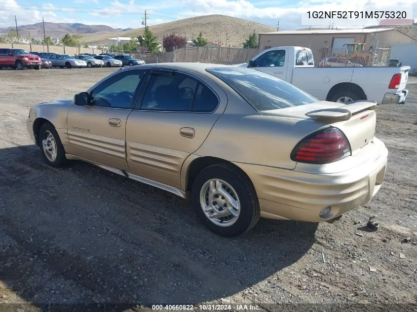 2001 Pontiac Grand Am Se1 VIN: 1G2NF52T91M575320 Lot: 40660822