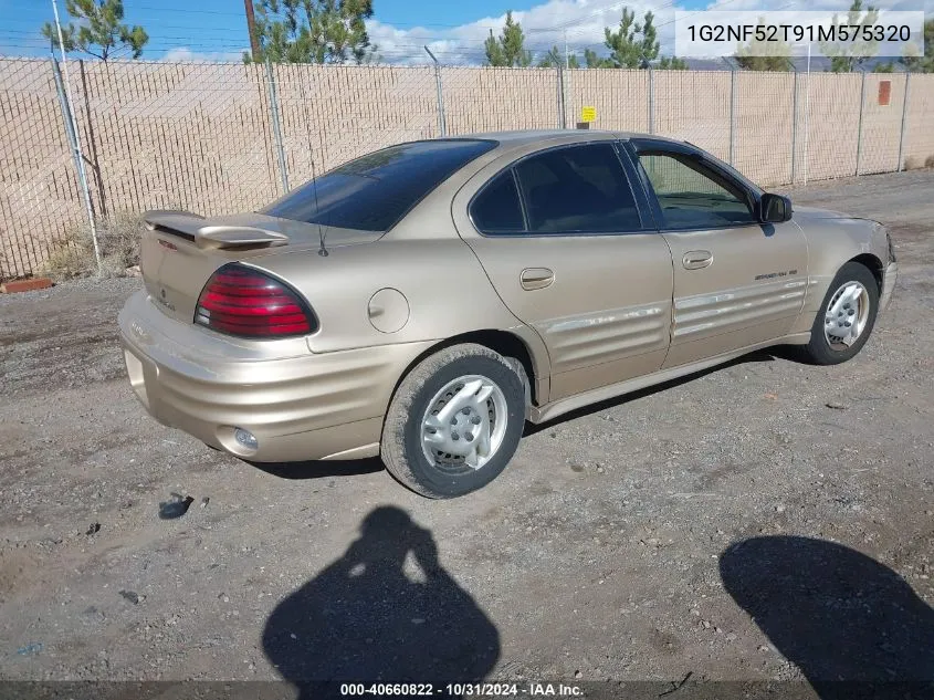 2001 Pontiac Grand Am Se1 VIN: 1G2NF52T91M575320 Lot: 40660822