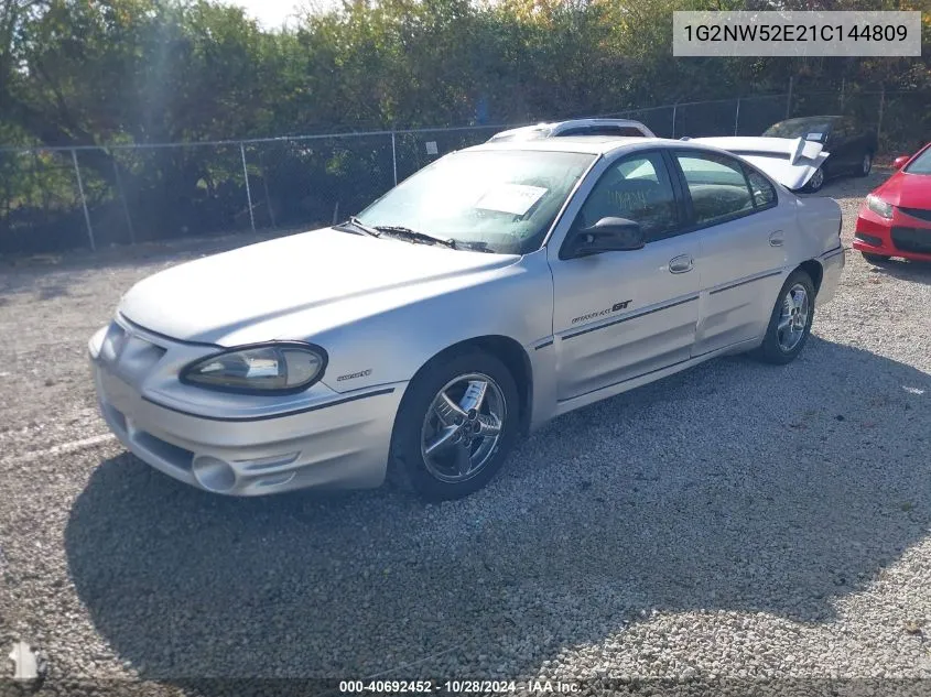 2001 Pontiac Grand Am Gt VIN: 1G2NW52E21C144809 Lot: 40692452