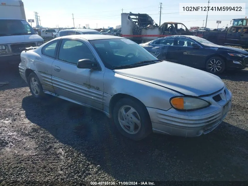 2001 Pontiac Grand Am Se1 VIN: 1G2NF12T41M599422 Lot: 40785135