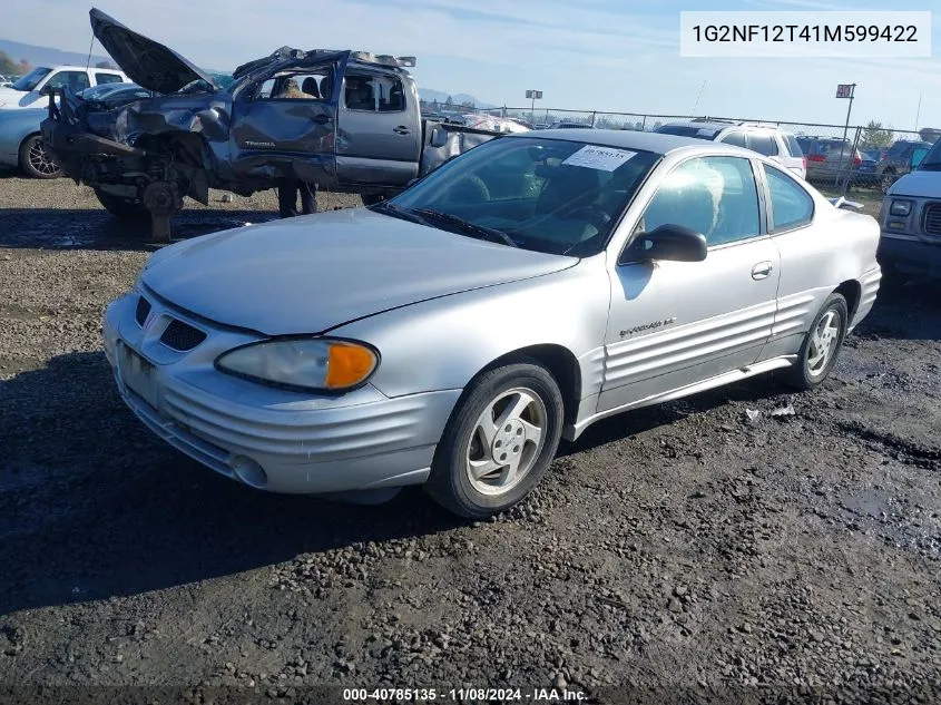 2001 Pontiac Grand Am Se1 VIN: 1G2NF12T41M599422 Lot: 40785135