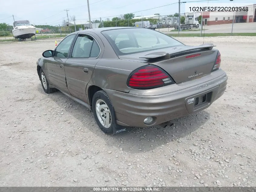 1G2NF52F22C203948 2002 Pontiac Grand Am Se1