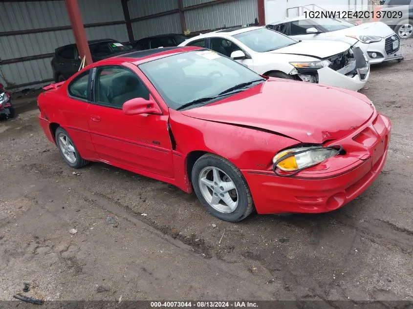 2002 Pontiac Grand Am Gt VIN: 1G2NW12E42C137029 Lot: 40073044