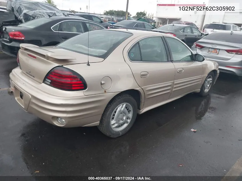 2002 Pontiac Grand Am Se1 VIN: 1G2NF52F62C305902 Lot: 40365037