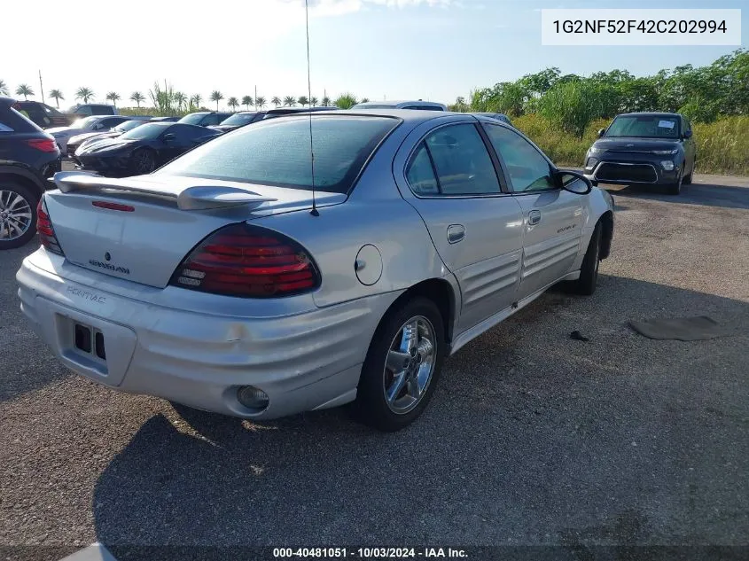 2002 Pontiac Grand Am Se1 VIN: 1G2NF52F42C202994 Lot: 40481051