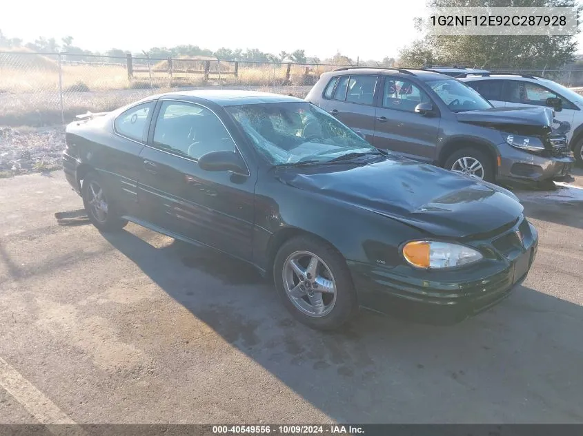 2002 Pontiac Grand Am Se1 VIN: 1G2NF12E92C287928 Lot: 40549556