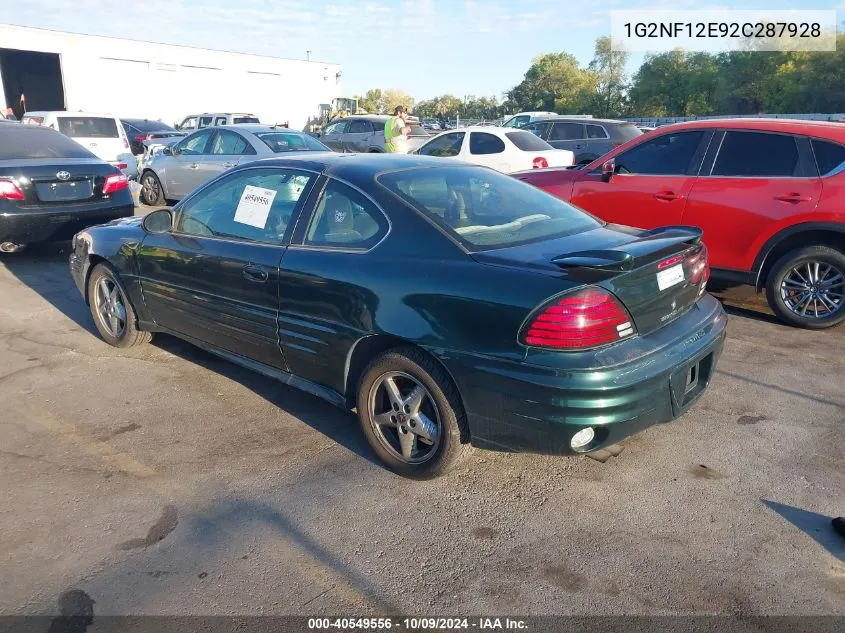 2002 Pontiac Grand Am Se1 VIN: 1G2NF12E92C287928 Lot: 40549556