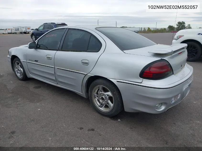 2002 Pontiac Grand Am Gt VIN: 1G2NW52E02M552057 Lot: 40604122