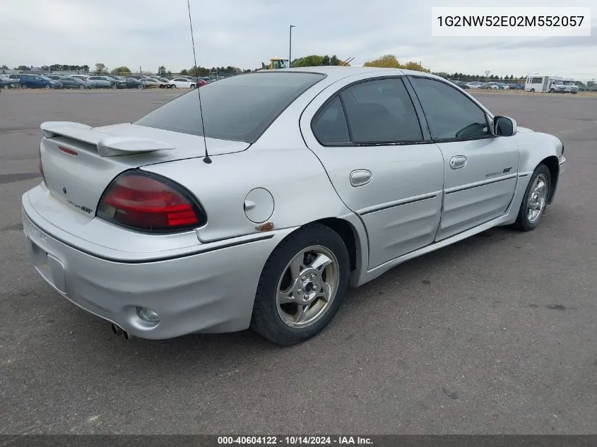 2002 Pontiac Grand Am Gt VIN: 1G2NW52E02M552057 Lot: 40604122