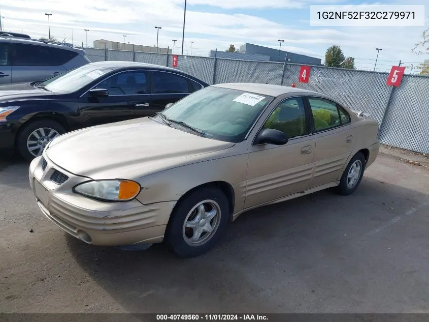 2002 Pontiac Grand Am Se1 VIN: 1G2NF52F32C279971 Lot: 40749560