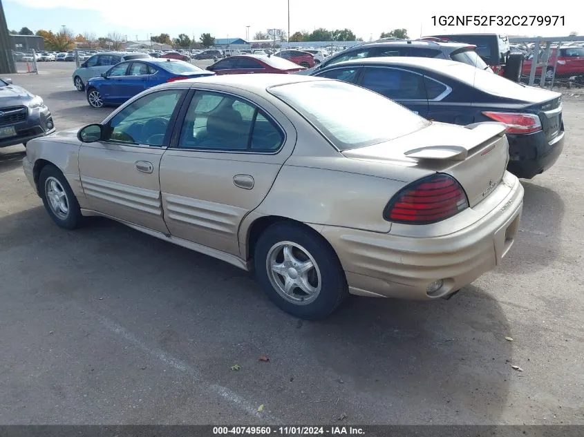 2002 Pontiac Grand Am Se1 VIN: 1G2NF52F32C279971 Lot: 40749560