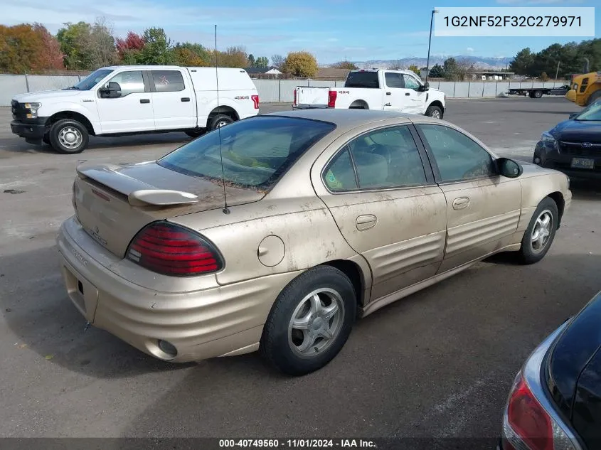 2002 Pontiac Grand Am Se1 VIN: 1G2NF52F32C279971 Lot: 40749560