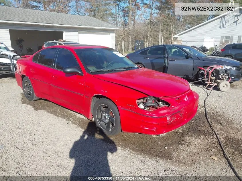 2002 Pontiac Grand Am Gt VIN: 1G2NW52EX2C321821 Lot: 40753350