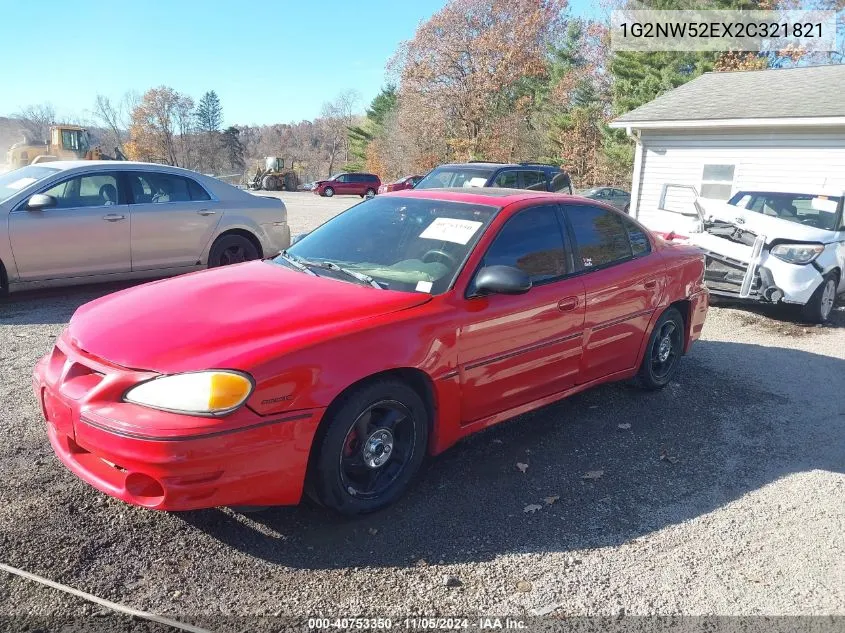 2002 Pontiac Grand Am Gt VIN: 1G2NW52EX2C321821 Lot: 40753350