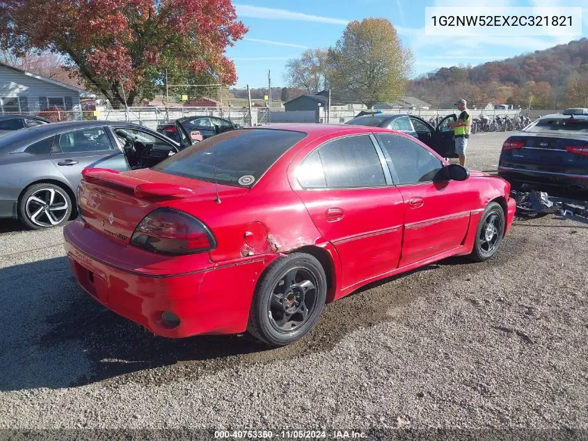 2002 Pontiac Grand Am Gt VIN: 1G2NW52EX2C321821 Lot: 40753350