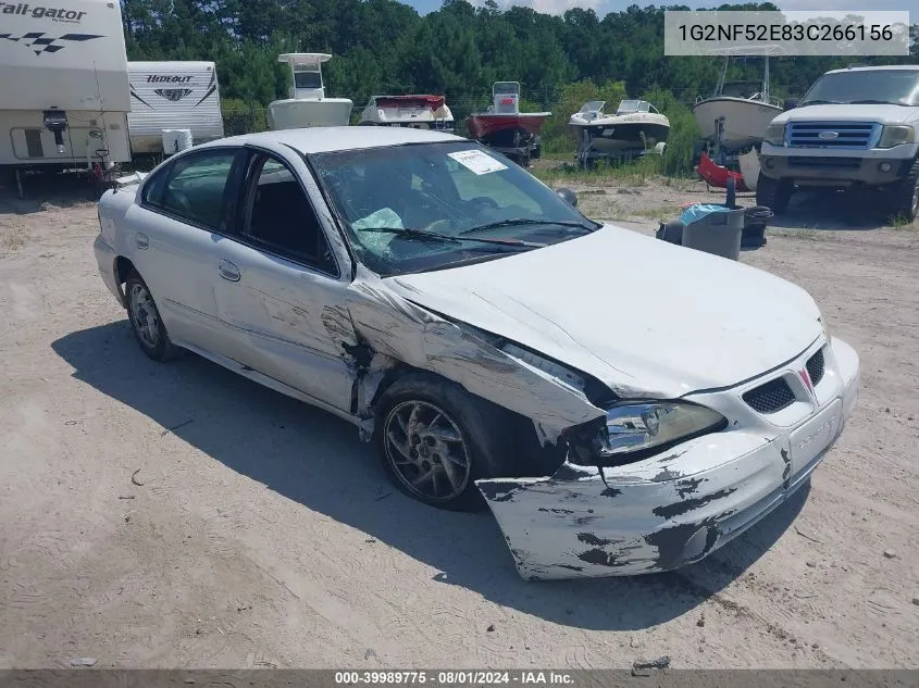 2003 Pontiac Grand Am Se1 VIN: 1G2NF52E83C266156 Lot: 39989775