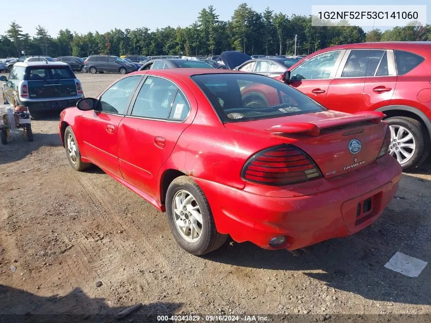 2003 Pontiac Grand Am Se1 VIN: 1G2NF52F53C141060 Lot: 40343829