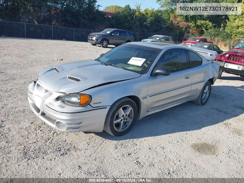 2003 Pontiac Grand Am Gt VIN: 1G2NW12E73C178921 Lot: 40364957