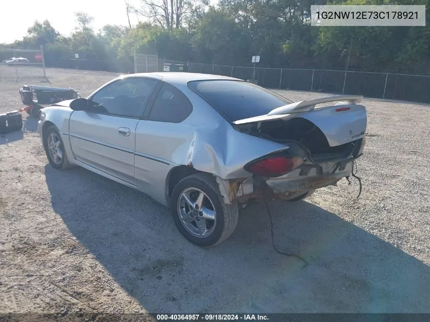 2003 Pontiac Grand Am Gt VIN: 1G2NW12E73C178921 Lot: 40364957