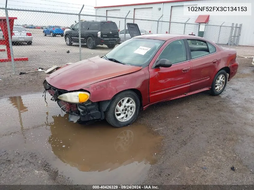 2003 Pontiac Grand Am Se1 VIN: 1G2NF52FX3C134153 Lot: 40426329