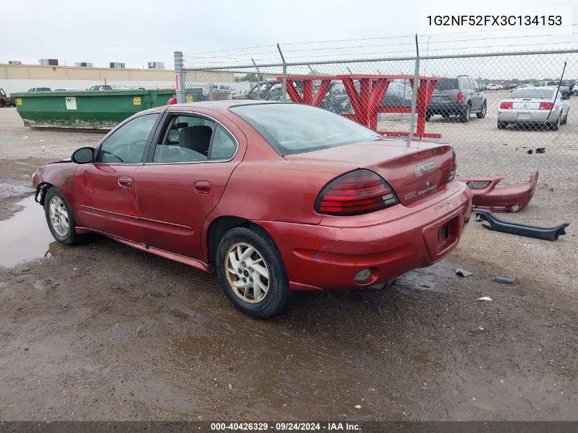 2003 Pontiac Grand Am Se1 VIN: 1G2NF52FX3C134153 Lot: 40426329