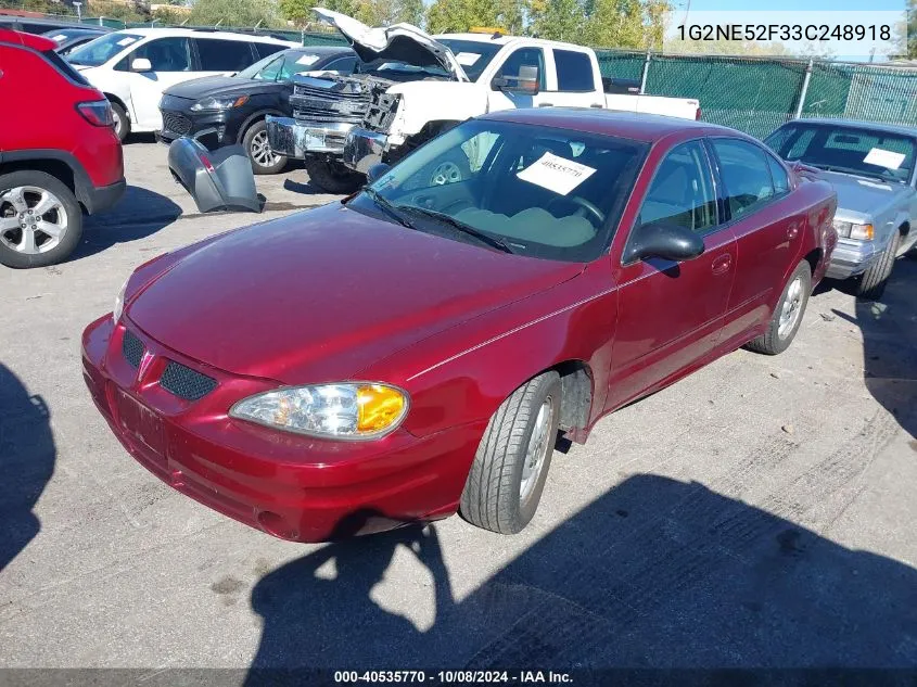 2003 Pontiac Grand Am Se VIN: 1G2NE52F33C248918 Lot: 40535770