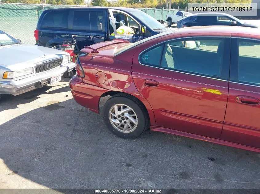 2003 Pontiac Grand Am Se VIN: 1G2NE52F33C248918 Lot: 40535770