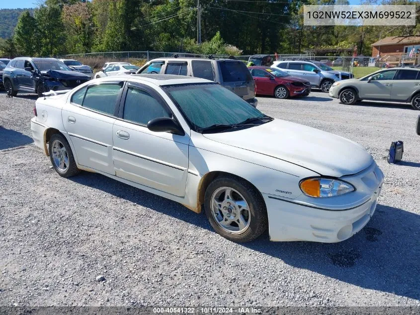 2003 Pontiac Grand Am Gt VIN: 1G2NW52EX3M699522 Lot: 40541322