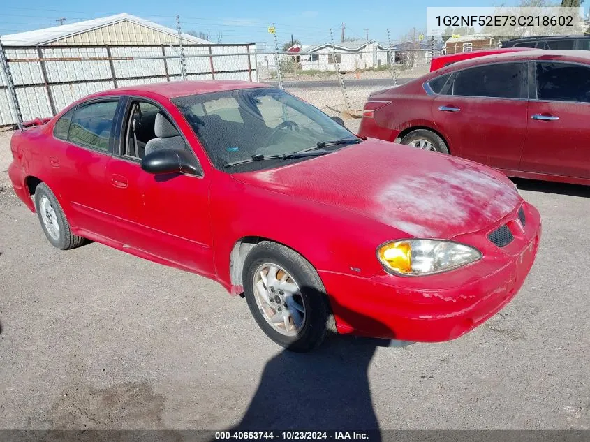 2003 Pontiac Grand Am Se1 VIN: 1G2NF52E73C218602 Lot: 40653744