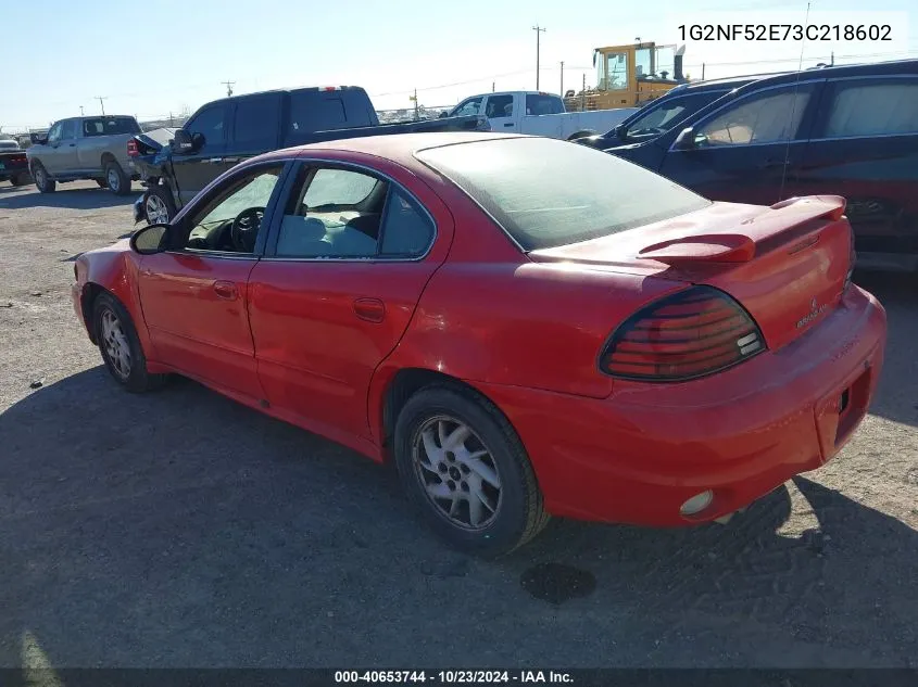 2003 Pontiac Grand Am Se1 VIN: 1G2NF52E73C218602 Lot: 40653744