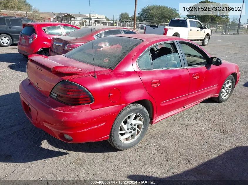 2003 Pontiac Grand Am Se1 VIN: 1G2NF52E73C218602 Lot: 40653744