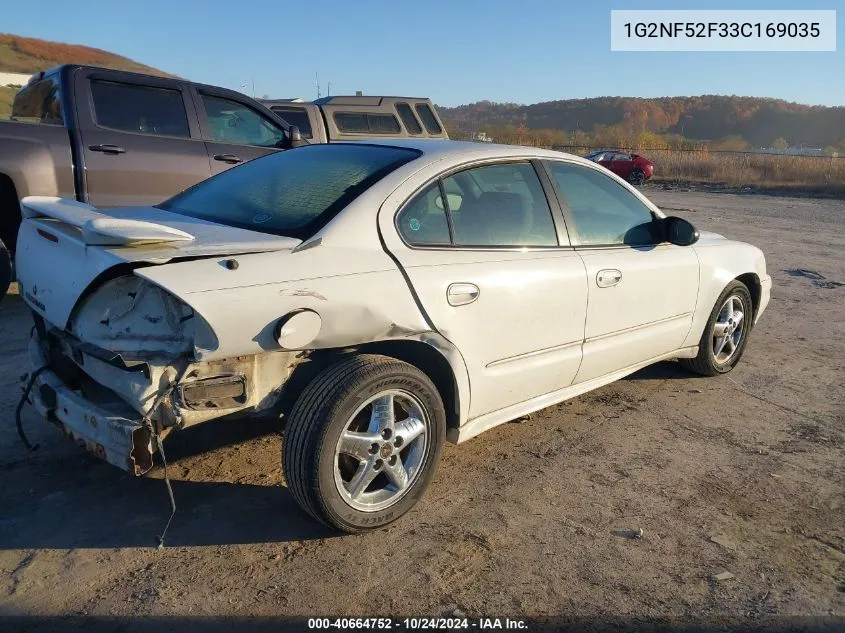 2003 Pontiac Grand Am Se1 VIN: 1G2NF52F33C169035 Lot: 40664752