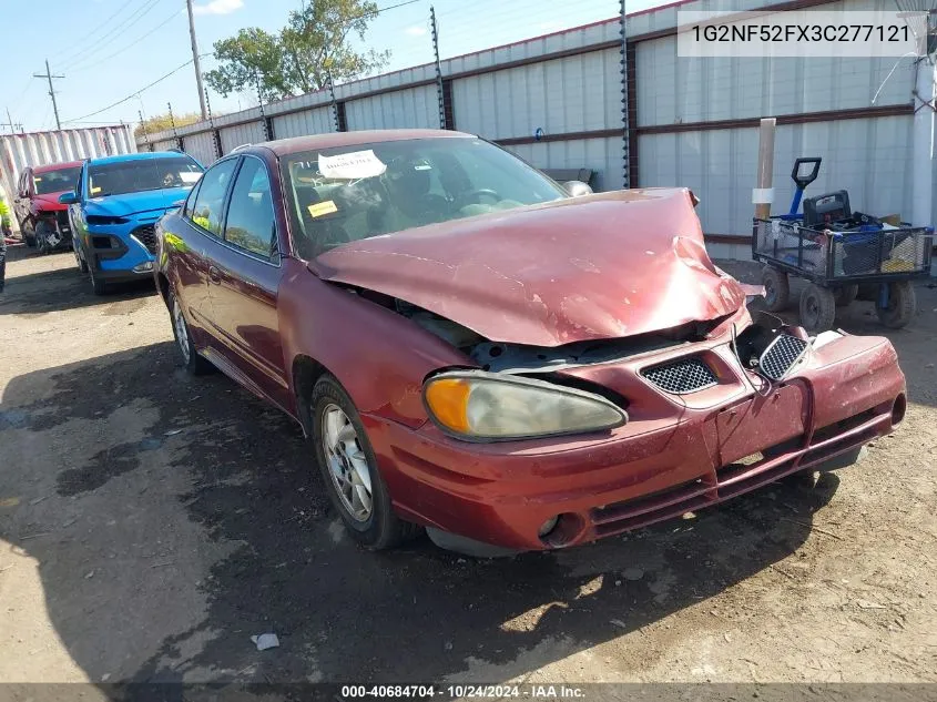 2003 Pontiac Grand Am Se1 VIN: 1G2NF52FX3C277121 Lot: 40684704