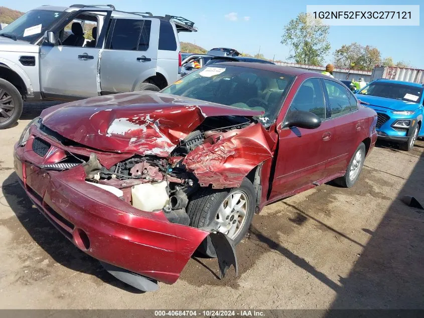 2003 Pontiac Grand Am Se1 VIN: 1G2NF52FX3C277121 Lot: 40684704